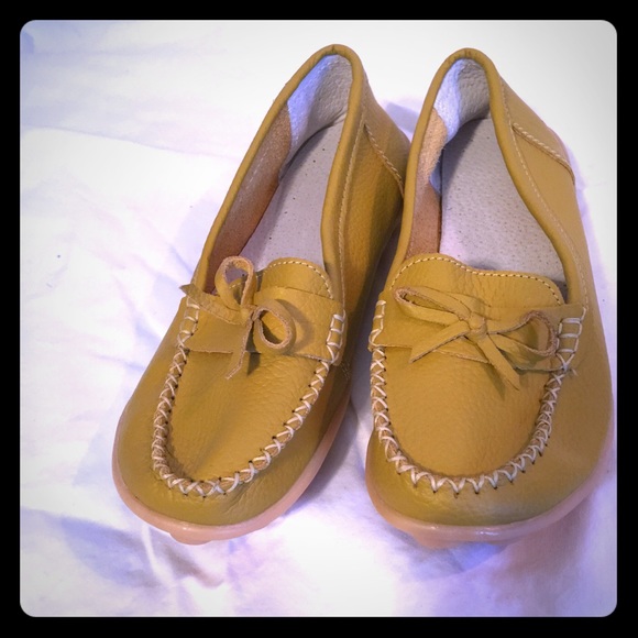 Shoes - Mustard yellow .... loafer .. NEVER WORN
